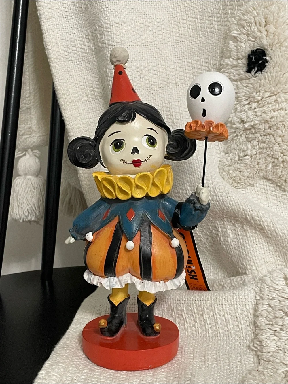 Ghoulish Clown Girl with Ghost Balloon 9” NEW Halloween 2026